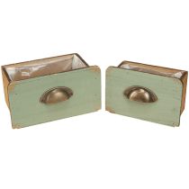 Artikel Pflanzkasten Holz Schubladen Deko 22/18cm Set aus 2St