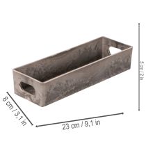 Artikel Tablett rechteckig kompakt Vielseitig einsetzbar Deko und Bepflanzen 23cm
