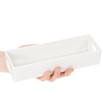 Artikel Tablett rechteckig mit Griffen Aufbewahrung und Tischdeko 32cm