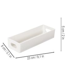 Artikel Tablett rechteckig mit Griffen Aufbewahrung und Tischdeko 32cm