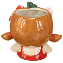 Artikel Pflanzkopf Keramik Mädchen Deko Übertopf Weihnachten H17cm