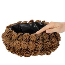 Artikel Schale aus Tannenzapfen rund zum Bepflanzen 30cm