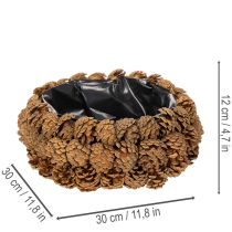 Artikel Schale aus Tannenzapfen rund zum Bepflanzen 30cm
