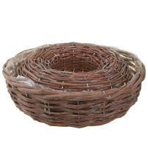 Artikel Pflanzring Pflanzschale Holz Natur Grau Ø30/35cm Set 2St