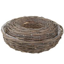 Artikel Pflanzringe Holz Rattan Natur Grau Ø40/45cm Set 2St