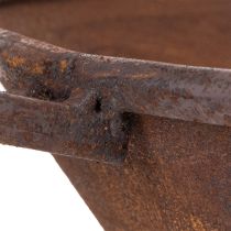 Artikel Pflanzschale Rost Pfanne mit Griff Übertopf Metall Ø31cm
