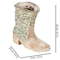 Artikel Blumentopf Cowboystiefel Pflanzschuh Vintage Blumenmuster 24cm