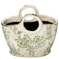 Artikel Keramik Tasche bepflanzen für Wohnbereich und Balkon 21cm