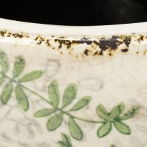 Artikel Pflanztasse Keramik mit floralem Muster Zimmerdekoration 18cm