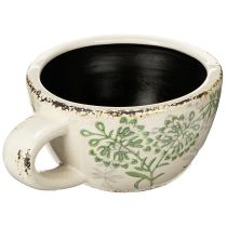 Artikel Pflanztasse Keramik mit floralem Muster Zimmerdekoration 18cm