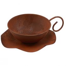 Artikel Pflanztasse mit Untertasse Vintage Rost Ø17,5cm H6cm