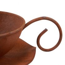 Artikel Pflanztasse mit Untertasse Vintage Rost Ø17,5cm H6cm