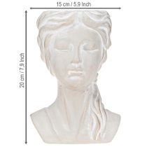 Artikel Pflanztopf Frauenbüste Vintage Übertopf Steinguss H20cm