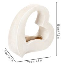 Artikel Herz Deko zum Bepflanzen und für Gestecke offen Moderne Herzform 19cm