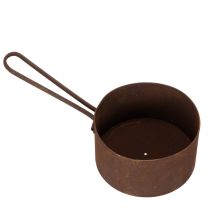 Artikel Pflanztopf Metall Übertopf Rost Pfanne Deko Ø20cm H11cm