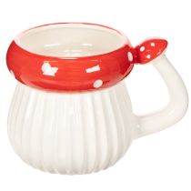 Artikel Tasse Keramik Fliegenpilz Design für Dekoration 10cm