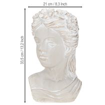 Artikel Pflanztopf Skulptur Frau Steinguss Antike Optik 21×17,5×33,5cm