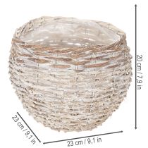 Artikel Korb rund geflochten großer Dekokorb zum Bepflanzen 23cm