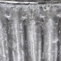 Artikel Pflanztopf aus Metall, Deko-Topf mit Henkeln, Pflanzgefäß, Übertopf Ø16,5cm