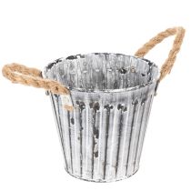 Artikel Pflanztopf mit Henkeln, Übertopf aus Metall, Deko Topf zum Bepflanzen Ø14,5cm