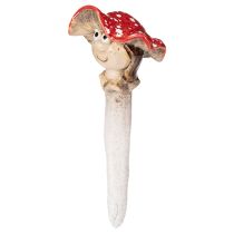 Artikel Pilz Stecker Dekofigur Mädchen und Junge Fliegenpilz mit Gesicht 13cm 2St