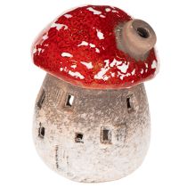 Artikel Pilzhaus Lichthäuschen Deko Figur Fliegenpilz mit Schornstein 10cm 2St
