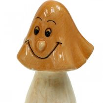 Artikel Deko Pilze Keramik Braun Herbstdeko Figuren Ø6cm H10,5cm 3 St