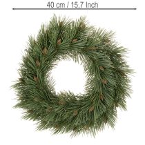 Artikel Kranz künstlich Nadelzweige mit kleinen Zapfen 40cm