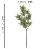 Artikel Kiefernzweig künstlich als dekorativer Tannenzweig 55cm 3St