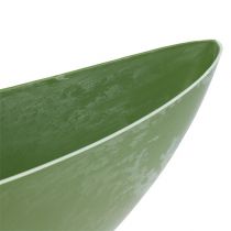 Artikel Plastikschiffchen Grün oval 39cm x 12,5cm H13cm, 1St