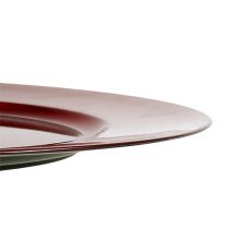 Artikel Dekoteller Rot Plastikteller Ø33cm mit Glasureffekt 6St