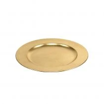 Artikel Plastikteller 25cm gold mit Blattgold - Effekt