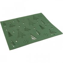 Platzset Weihnachten Tischdeko Grün Filz 45×35cm 4St
