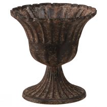 Artikel Pokalvase Deko Pokal Metall Braun Antik Ø14cm H12cm
