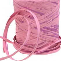 Raffia-Multicolor Geschenkband Rosa-Pink, Floristenbedarf, Zierband L200m