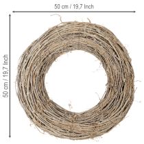 Artikel Dekokranz Zweige Rattan Weiß gewaschen für kreative Gestaltung 50cm