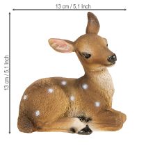 Artikel Reh Deko Rehkitz Figur liegend Tischdeko 13×6,5×12cm 3St