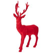 Artikel Dekofigur Hirsch stehend groß Beflockte Weihnachtsdeko 85cm