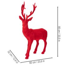 Artikel Dekofigur Hirsch stehend groß Beflockte Weihnachtsdeko 85cm