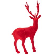 Artikel Dekofigur Hirsch stehend groß Beflockte Weihnachtsdeko 85cm