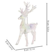 Artikel Rentier Anhänger aus Acryl für Weihnachtsbaum 14cm 4St