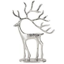 Artikel Rentier Deko Hirsch Figur Metall Silber H31cm
