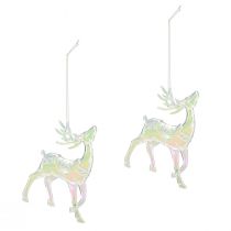 Artikel Rentier Deko Weihnachtsschmuck Irisierend H12cm 3St