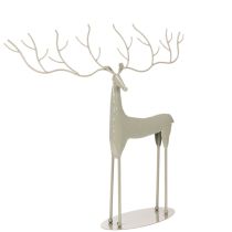 Artikel Deko-Hirsch-Skulptur mit großem Geweih moderne Metalloptik 48cm