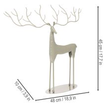Artikel Deko-Hirsch-Skulptur mit großem Geweih moderne Metalloptik 48cm