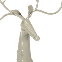 Artikel Deko-Hirsch-Skulptur mit großem Geweih moderne Metalloptik 48cm