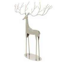 Artikel Deko-Hirsch-Skulptur mit großem Geweih moderne Metalloptik 48cm