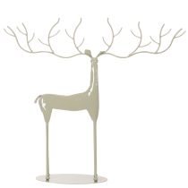 Artikel Deko-Hirsch-Skulptur mit großem Geweih moderne Metalloptik 48cm