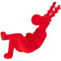 Artikel Dekofigur Rentier rot liegend modernes Design 24cm 2St