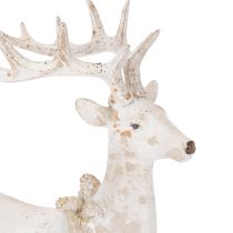 Artikel Dekofigur Hirsch sitzend mit Geweih 30cm